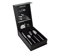 Arcos Series Capri - Gift Case Flatware Set 24 Pieces (6 Knives + 12 Spoons + 6 Forks) - Monoblock of one Piece Stainless Steel Silver Color