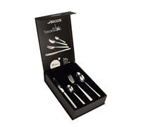 Arcos Series Toscana - Gift Case Flatware Set 24 Pieces (6 Knives + 12 Spoons + 6 Forks) - Monoblock of one Piece Stainless Steel Silver Color