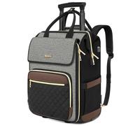 Arcoyard Rolling Backpack for Women, Travel Rolling Laptop Backpack with Wheels, Dark Gray, 18" x 13.4" x 8", Backpack With Wheels