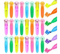 ARCROS Kids Party Bag Fillers, 30 Mini Cute Cat's Paw Shaped Highlighters in 6 Colours, Practical Party Favours for Kids