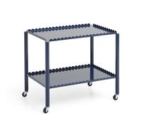 Hay Blue Arcs Scalloped-edge Coated-steel Low Trolley 63cm