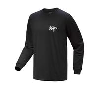 Arc'teryx - Men's long-sleeved cotton T-shirt - Kragg SL Cotton Tile LS M Black/Arctic Silk for Men - Size M Black M