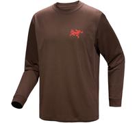 Arc'teryx - Men's long-sleeved cotton T-shirt - Kragg SL Cotton Tile LS M Carob/Dynasty for Men - Size XL - Brown Brown XL