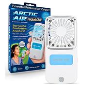 Arctic Air Ontel Pocket Chill Personal Air Cooler - Powerful 3 Speeds Lightweight Portable Wireless Rechargeable Personal Fan with Built-in Stand