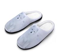 Arctic And Fox Snowy Women's Slippers Warm Soft House Shoes Winter Indoor And Outdoor 7-8(39-40