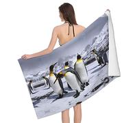 Arctic Animals Penguins Bath Towel Beach Towel, Large Soft Personalised Print Highly Microfibre Absorbent Bathroom Towels