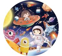 Arctic Animals Round Jigsaw Puzzle, 128 Pieces, Educational Ocean Life Scene with Polar Bears and Penguins, Ages 4+