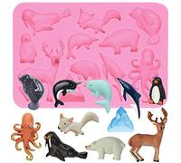Arctic Animals Silicone Fondant Mold 11-Cavity 1-3inch