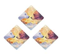 Arctic Bear Brown Bears Trees Cute Car Air Fresheners 3pcs Long Lasting Scent Car Mirror Hanging Scented Cards Tablets