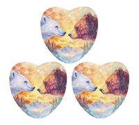 Arctic Bear Brown Bears Trees Cute Car Air Fresheners 3pcs Long Lasting Scent Car Mirror Hanging Scented Cards Tablets
