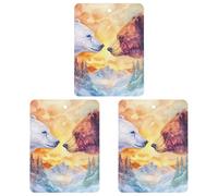 Arctic Bear Brown Bears Trees Cute Car Air Fresheners 3pcs Long Lasting Scent Car Mirror Hanging Scented Cards Tablets
