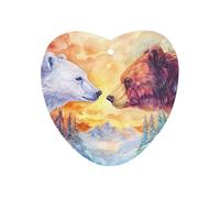 Arctic Bear Brown Bears Trees Cute Car Air Fresheners Long Lasting Scent Car Mirror Hanging Scented Cards Tablets Love form