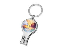 Arctic Bear Brown Bears Trees Small Fingernail Clipper Metal Sharp Curved Toenail Clippers Cutters with Keychain Men & Women