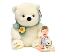 Arctic Bear Doll - Adorable Stuffed Animal Set, Smooth Touch Fabric, High-Density Soft Filling, Cute Expressions, Comfortable Decorative Plush Cushion Figures | For Kids Adults Family Home Of