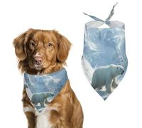 Arctic Bear On The Glacier Pet Bandana Dogs Triangle Scarf Cats Handkerchief Puppy Costume