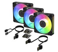 ARCTIC BioniX P12 P14 A-RGB Black White Singles 3 Packs, PWM Fan inc Daisy Chain