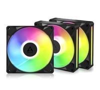 ARCTIC BioniX P14 A-RGB 3-Pack, 140 mm PWM Fans with Daisy Chain | High Static Pressure, 400-2500 rpm, 16 A-RGB LEDs, Translucent Side Panel, Wireless Interconnection