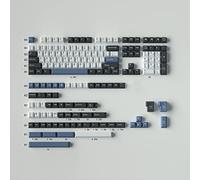 Arctic Blue White Keycaps Full Set 173 Keys Cherry Profile Doubleshot Custom Keycaps for Cherry MX Gateron Box Switches Mechanical Keyboards