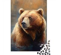 Arctic Brown Bear Jigsaw Puzzle 1000 Pieces for Adults, Bear Themed Animal Theme, Relaxing Challenge, 52x38cm/1000pcs
