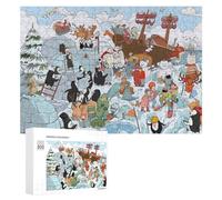 Arctic Christmas Adventure Decorative Jigsaw for Grown-Ups, 300 PCS - New Year Puzzle Gift; for Shared Table Time