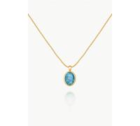 Arctic Fox & Co. Women's The Large Turquoise Pendant Necklace in Metallic Gold | Size: Standard Arctic Fox & Co. Metallic Gold Standard