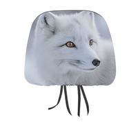 Arctic Fox Cute Car Headrest Covers Seat Universal Fit to All Model Accessories Headrests Protector