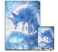 Arctic Fox Digital Art Adult Jigsaw Puzzles 1000 Pieces Challenging Puzzles for Birthdays Holidays Best for Christmas 1000 PCS(75x50cm)