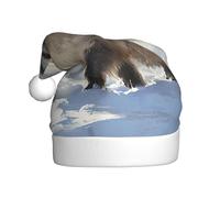 arctic Fox Festive Christmas Hats for Adults - Cozy Santa Hat for Men Women New Year Party Supplies Red