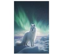 Arctic Fox Jigsaw Puzzles, Wooden Puzzle Gift for Adult Jigsaw Puzzles Toys for Adults Teens Birthday Gifts for Adult Educational 1000 Jigsaw Puzzles Set for Kid Teen Age 12 Toy (78×53cm)