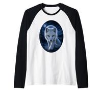 Arctic Fox Moonlit Wilderness Wildlife Arctic Fox Lover Raglan Baseball Tee