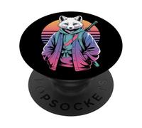 Arctic Fox Samurai Sunset Streetwear Animals PopSockets Adhesive PopGrip