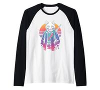 Arctic Fox Samurai Sunset Streetwear Animals Raglan Baseball Tee