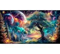 Arctic-Fox-Under-Aurora 1000-Piece Jigsaw Puzzle Old Kids Birthday Presents Challenging & Brainteasing 75x50cm/1000pcs