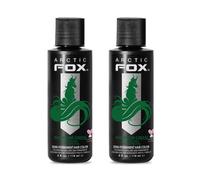 ARCTIC FOX Vegan and Cruelty-Free Semi-Permanent Hair Color Dye - PHANTOM GREEN 4 Fl Oz (Pack of 2)