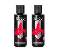 ARCTIC FOX Vegan and Cruelty-Free Semi-Permanent Hair Color Dye - POISON 4 Fl Oz (Pack of 2)