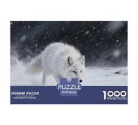 Arctic Fox1000Piece JigsawPuzzleanimal ForAdult Colourful Brainteasing Age12+byth Challenging The Impossible Difficult Game Brainteasing Adults Jigsaw Puzzle 38x26cm/1000pcs