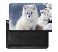 Arctic Foxes in The Snow Passport Holder Travel Wallet Cover Case with Card Slot Organiser for Men Women