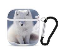 Arctic Foxes in The Snows PC Headphone Case for AirPods 1 And 2 Earphone Cover Earbuds Accessories with Keychain