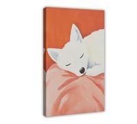 Arctic Foxes Slumber Canvas Poster Wall Art Decor Print Picture Paintings for Living Room Bedroom Decoration 20x30inch(50x75cm)