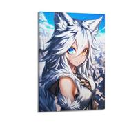 Arctic Foxgirl in The City Poster Poster Decorative Painting Canvas Wall Posters And Art Picture Print Modern Family Bedroom Decor Posters 12x18inch(30x45cm)
