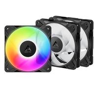 ARCTIC P12 Pro A-RGB - 3 Pack - Powerful Premium Fan, 120 mm PWM Fan with Y-Cable Splitter, 600-3000 rpm, 0 rpm <5% PWM, 5V Digital RGB, Fluid Dynamic Bearing, 4-Pin - Black