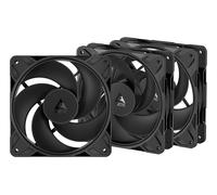 ARCTIC P12 Pro 120mm PWM Reverse Blade Case Fans w/ Cable Splitters (3 Pack) Fluid Dynamic Bearing 500-3000 RPM Black