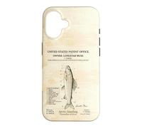 Arctic Grayling Fishing Patent Father's Day Vintage Art Case for iPhone 16