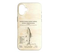 Arctic Grayling Fishing Patent Father's Day Vintage Art Case for iPhone 16 Plus