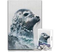 Arctic Harp Seal 1000 Piece Jigsaws for Teenagers Logical Thinking Development Game Great Gift for Meaningful Moments Size 38x52cm