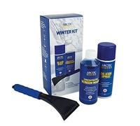 Arctic Hayes 3 Pieces Winter Essential Car Care Kit with De-Icer Spray (400ml), Ice Scraper & Concentrated Screen Wash (500ml)