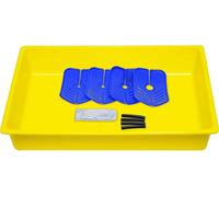 Arctic Hayes DT1 1 x Reusable Radiator Drain Down Kit with Tray, Diverting Collars, Sealing Straps, Water Resistant Gel and Instructions, Yellow