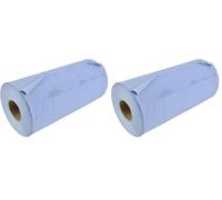 Arctic Hayes Multipurpose Wiping Paper, 2-Ply Centrefeed, Blue Roll Recycled, Sheet Size: 25 x 38cm, 105 Sheets (40m) per Roll (Pack of 2)