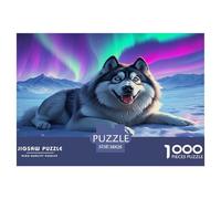 Arctic Husky Lying Durable Material Easy to Assemble Pieces, Perfect for Relaxing, Unwinding And Enjoying Quiet Moments 38x26cm/1000pcs