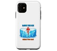 Arctic Ice Climate Awareness Environmental Illustration Case for iPhone 11